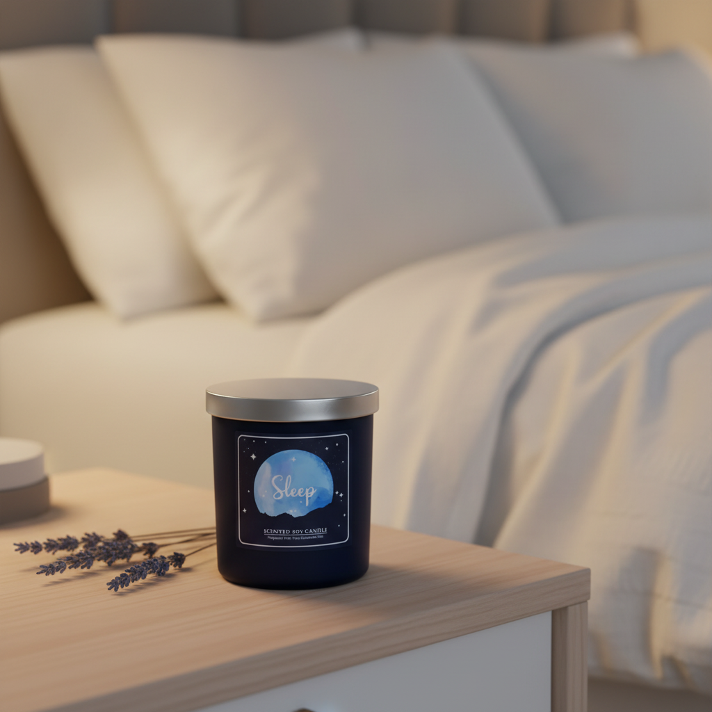 Bougie de soja parfumée Song of India Sleep dans en verre
