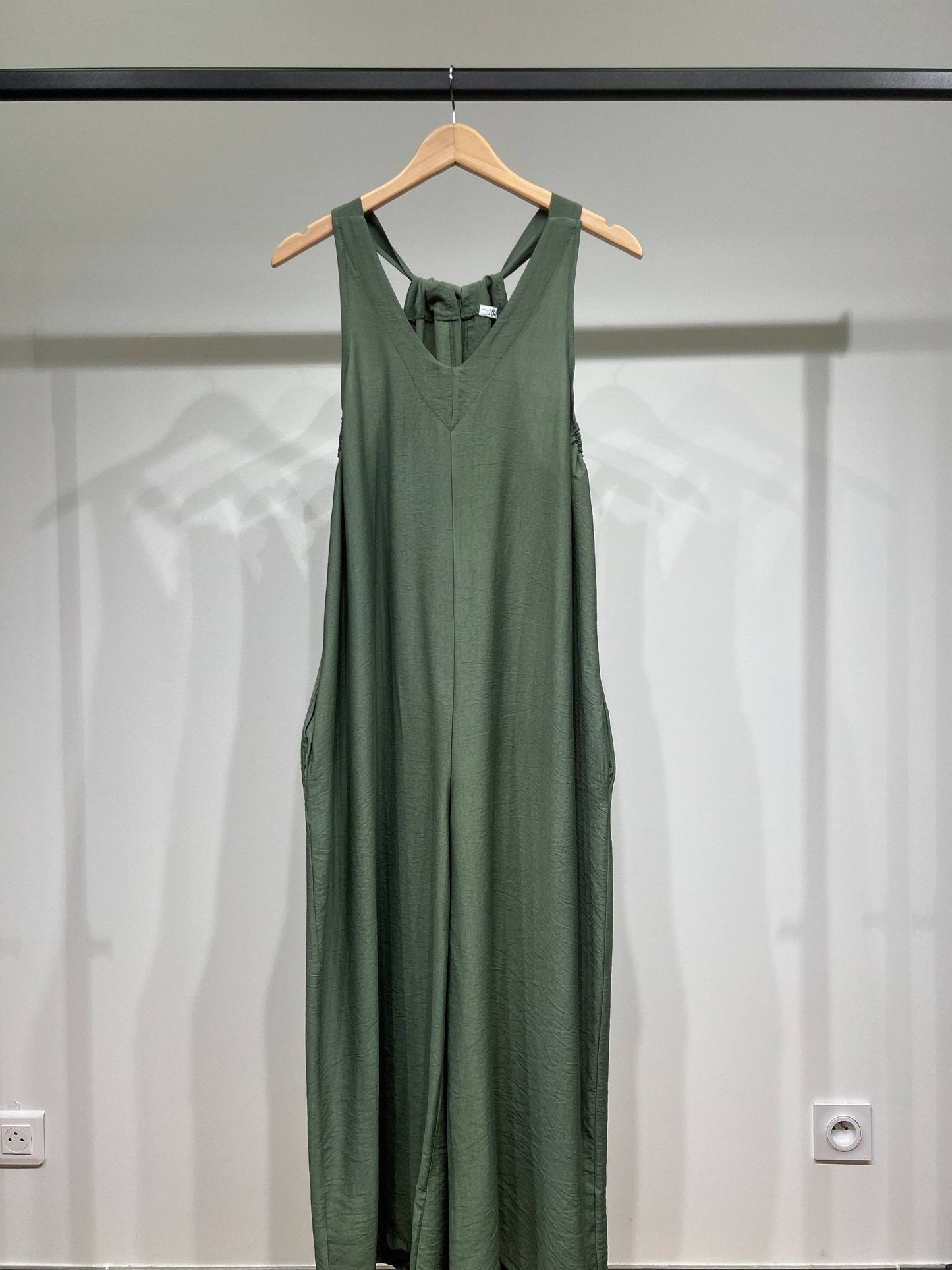 Combinaison Pantalon Fluide Coupe Palazzo Dos à Nouer Poches