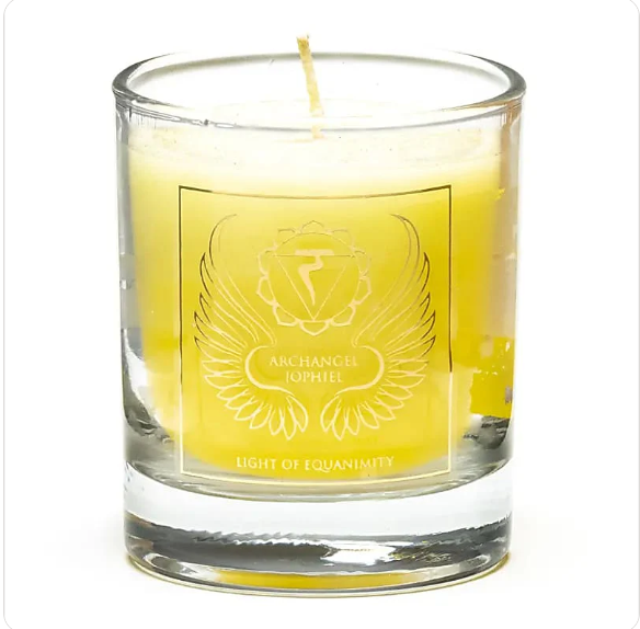 Bougie votive parfumée Archange Jophiel chakra 3