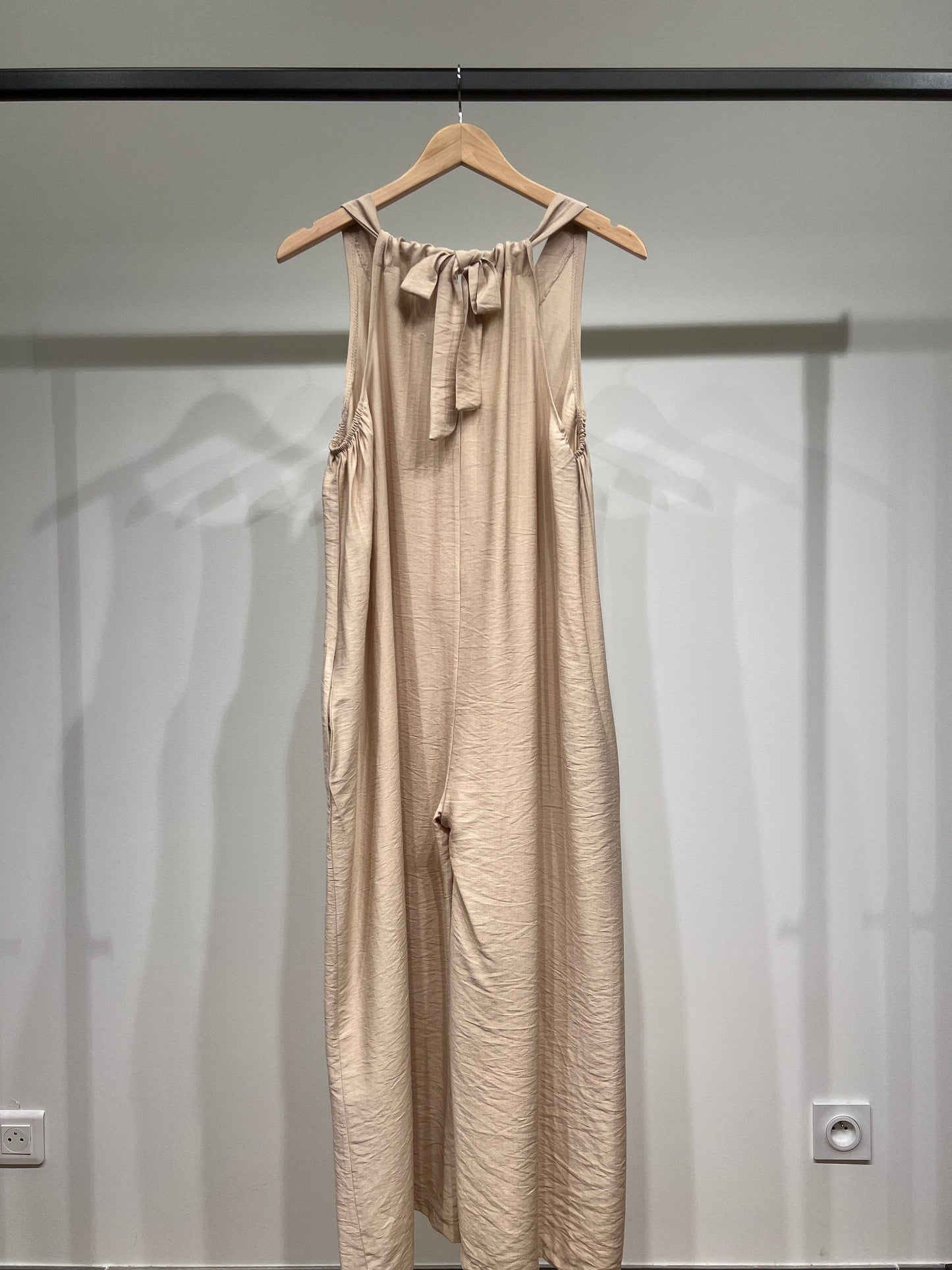 Combinaison Pantalon Fluide Coupe Palazzo Dos à Nouer Poches