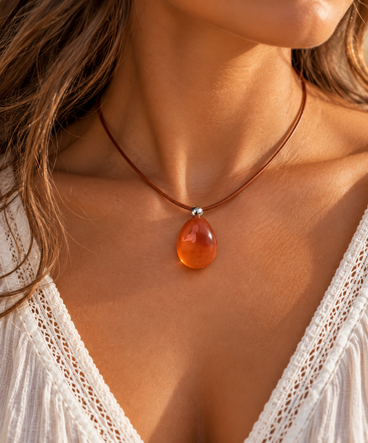 Collier en pierre de cornaline